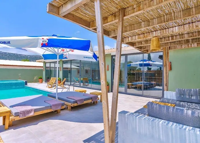 Bezirgan 2 Bedroom Secluded With Private Pool Hot Tub Villa Kalkan